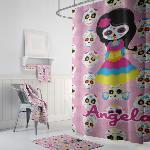 Kids Sugar Skulls Bath Towel Sets - 3-piece - In Context
