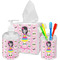 Kids Sugar Skulls Acrylic Bathroom Accessories Set w/ Name or Text