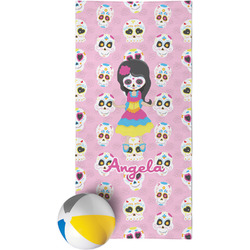 Kids Sugar Skulls Beach Towel (Personalized)