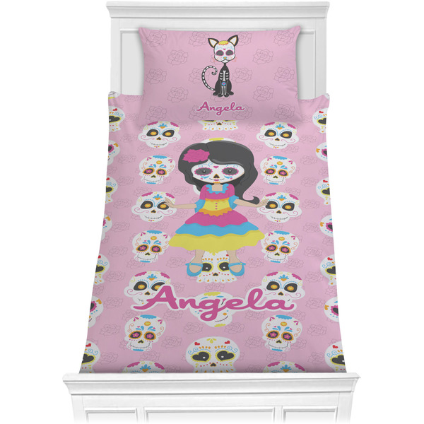Custom Kids Sugar Skulls Comforter Set - Twin (Personalized)