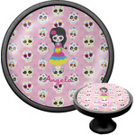 Kids Sugar Skulls Cabinet Knob (Black) (Personalized)