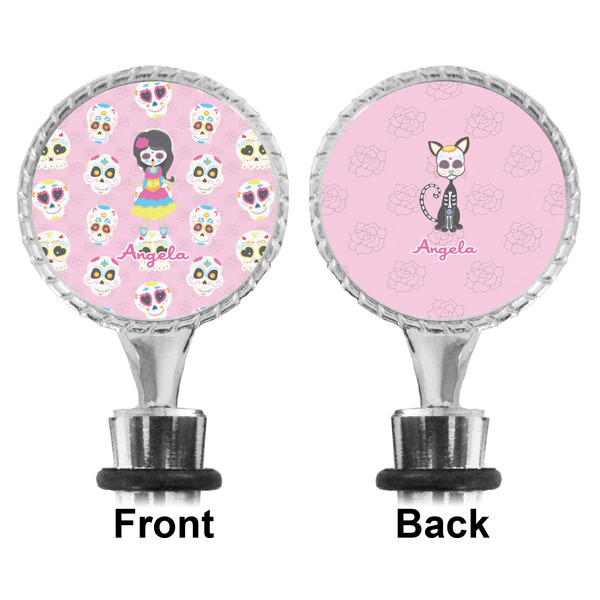 Kids Sugar Skulls Bottle Stopper - Front and Back