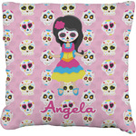 Kids Sugar Skulls Faux-Linen Throw Pillow 26" (Personalized)