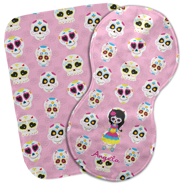 Custom Kids Sugar Skulls Burp Cloth (Personalized)