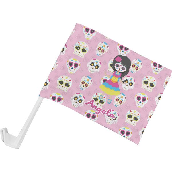 Custom Kids Sugar Skulls Car Flag - Small w/ Name or Text