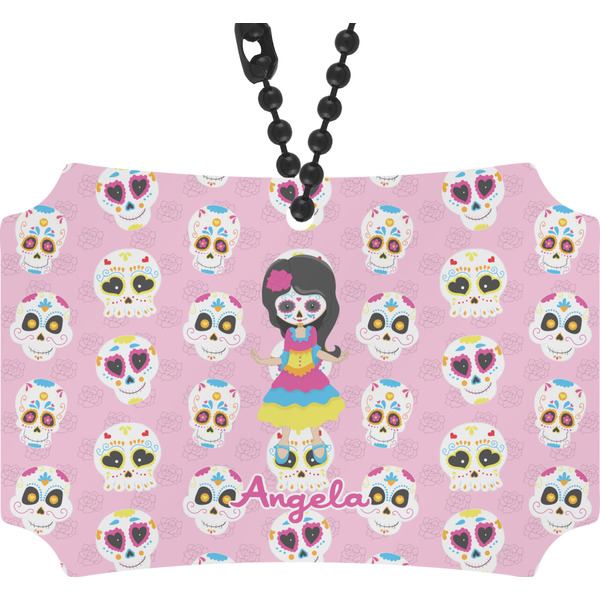 Custom Kids Sugar Skulls Rear View Mirror Ornament (Personalized)