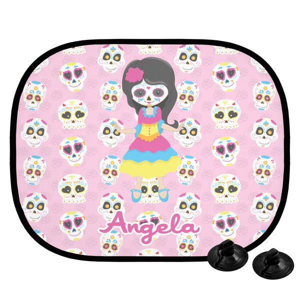 Custom Kids Sugar Skulls Car Side Window Sun Shade (Personalized)