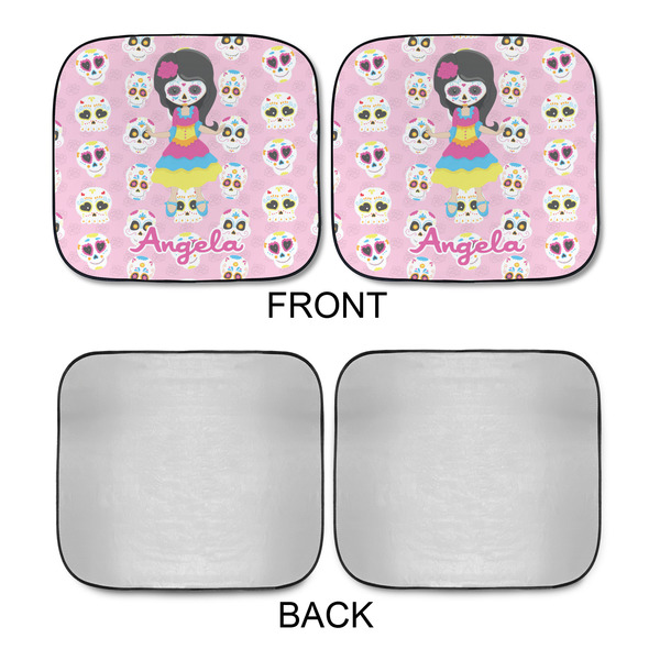Kids Sugar Skulls Car Sun Shades - APPROVAL