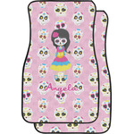Kids Sugar Skulls Car Floor Mats (Front Seat) (Personalized)
