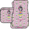 Kids Sugar Skulls Car Floor Mats Set - 2 Front & 2 Back (Personalized)