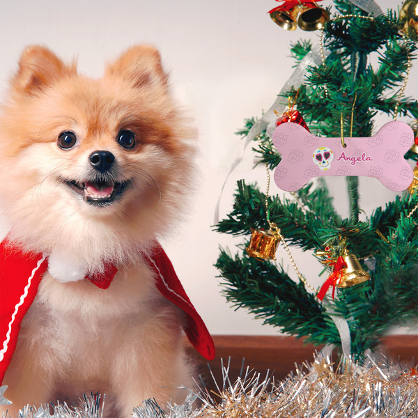 Kids Sugar Skulls Ceramic Flat Ornament - Bone (LIFESTYLE)