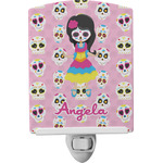Kids Sugar Skulls Ceramic Night Light (Personalized)