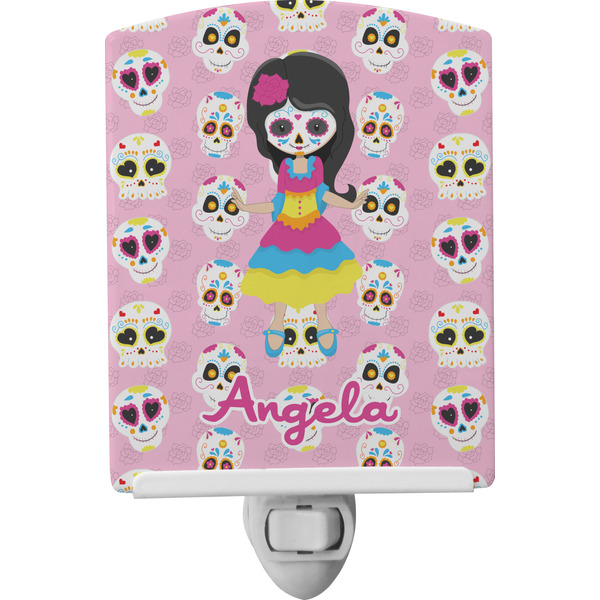 Custom Kids Sugar Skulls Ceramic Night Light (Personalized)