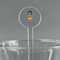 Kids Sugar Skulls 5.5" Round Plastic Stir Sticks - Clear (Personalized)