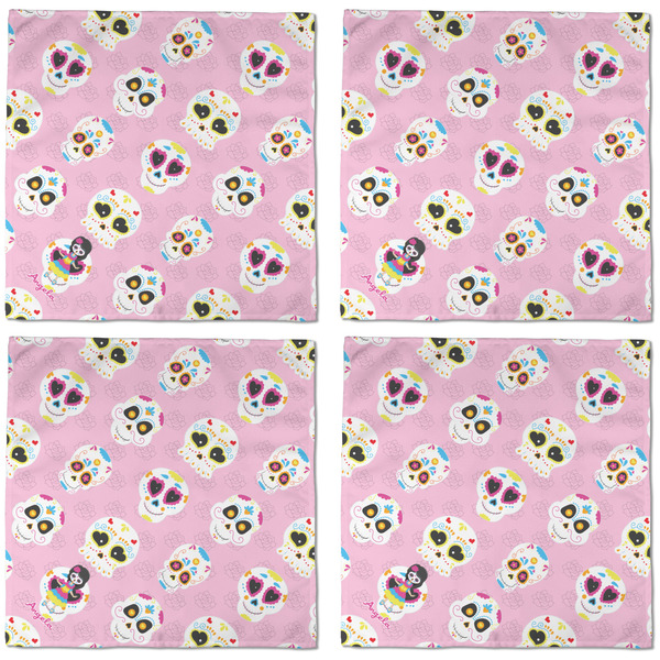 Kids Sugar Skulls Cloth Napkins - Personalized Dinner (APPROVAL) Set of 4