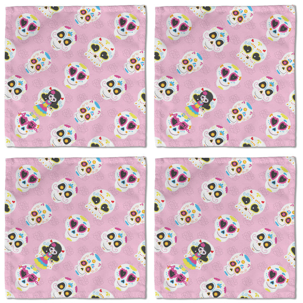 Kids Sugar Skulls Cloth Napkins - Personalized Lunch (APPROVAL) Set of 4
