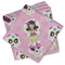 Kids Sugar Skulls Cloth Cocktail Napkins - Set of 4 w/ Name or Text