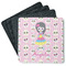 Kids Sugar Skulls Square Rubber Backed Coasters - Set of 4 (Personalized)