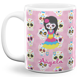 Kids Sugar Skulls 11 Oz Coffee Mug - White (Personalized)