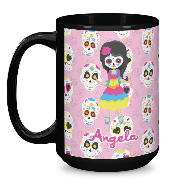 Kids Sugar Skulls Coffee Mug - 15 oz - Black