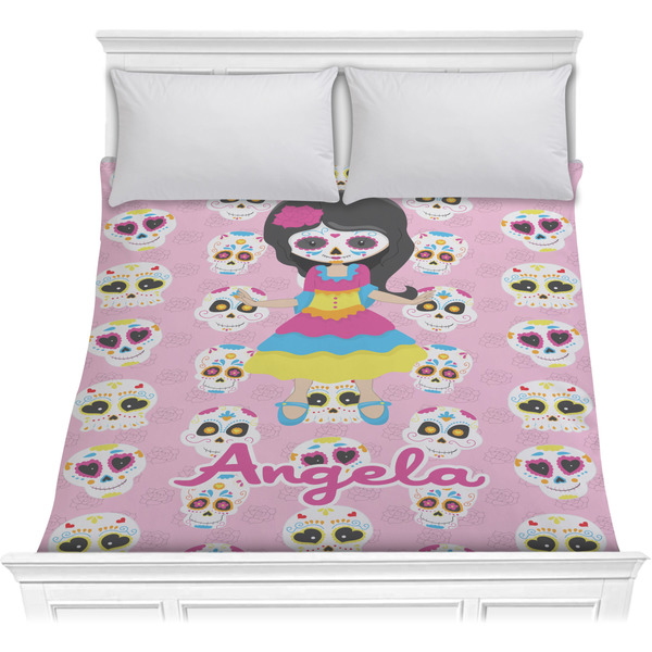 Custom Kids Sugar Skulls Comforter - Full / Queen (Personalized)