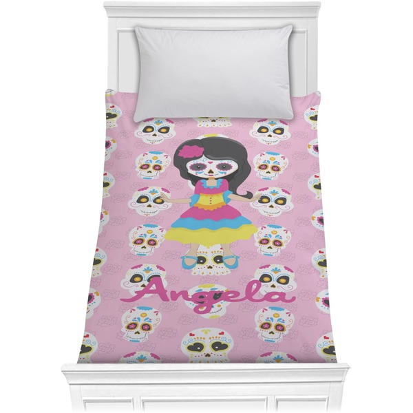 Custom Kids Sugar Skulls Comforter - Twin (Personalized)