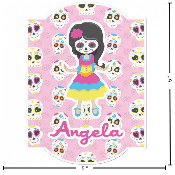 Kids Sugar Skulls Custom Shape Iron On Patches - L - APPROVAL