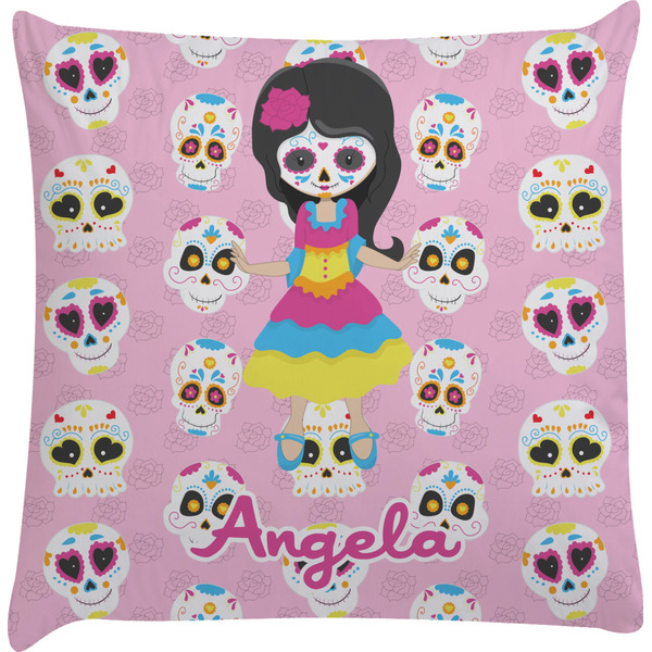 Custom Kids Sugar Skulls Decorative Pillow Case (Personalized)