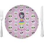 Kids Sugar Skulls Glass Lunch / Dinner Plate 10" (Personalized)