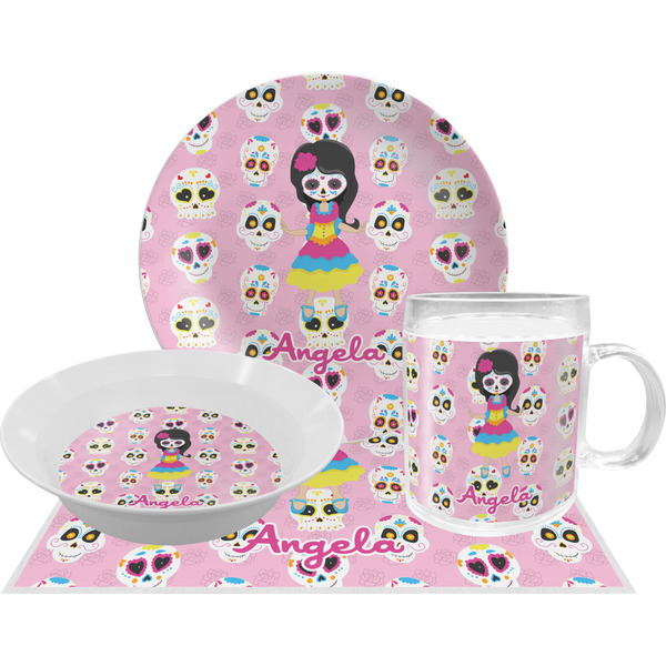 Kids Sugar Skulls Dinner Set - 4 Pc (Personalized)