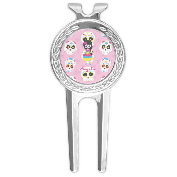 Custom Kids Sugar Skulls Golf Divot Tool & Ball Marker (Personalized)