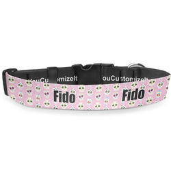 Kids Sugar Skulls Deluxe Dog Collar - Large (13" to 21") (Personalized)