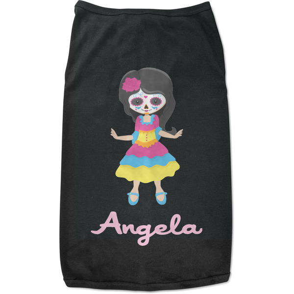 Custom Kids Sugar Skulls Black Pet Shirt (Personalized)