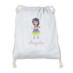 Kids Sugar Skulls Drawstring Backpack - Sweatshirt Fleece - Double Sided (Personalized)