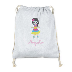 Kids Sugar Skulls Drawstring Backpack - Sweatshirt Fleece - Double Sided (Personalized)