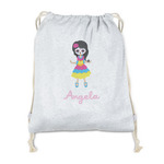 Kids Sugar Skulls Drawstring Backpack - Sweatshirt Fleece (Personalized)