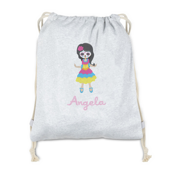 Custom Kids Sugar Skulls Drawstring Backpack - Sweatshirt Fleece - Single Sided (Personalized)