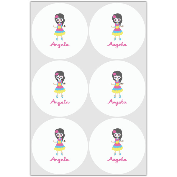 Kids Sugar Skulls Drink Topper - Large - Set of 6