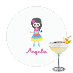 Kids Sugar Skulls Printed Drink Topper - 3.25" (Personalized)