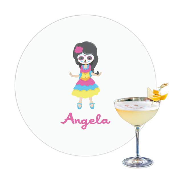 Custom Kids Sugar Skulls Printed Drink Topper (Personalized)