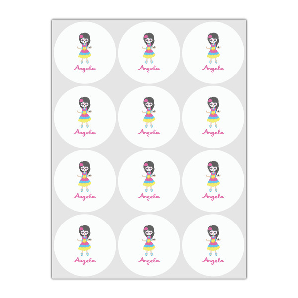 Kids Sugar Skulls Drink Topper - Small - Set of 12