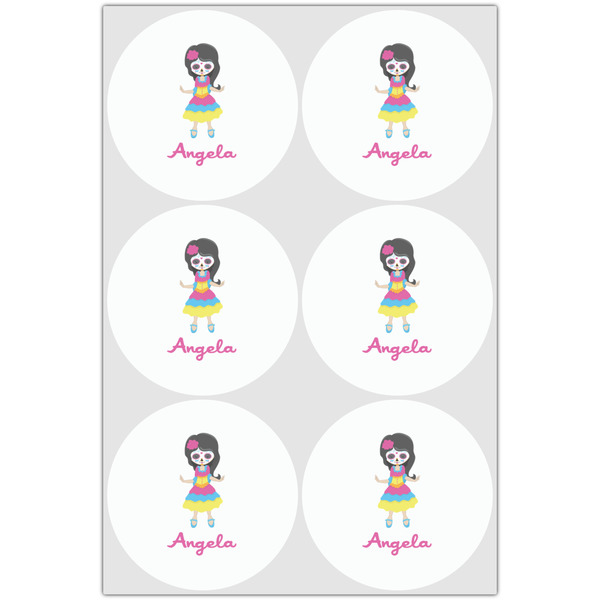 Kids Sugar Skulls Drink Topper - XLarge - Set of 6