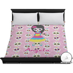 Kids Sugar Skulls Duvet Cover - King (Personalized)