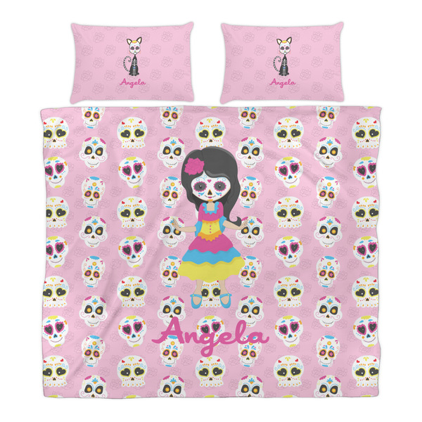 Kids Sugar Skulls Duvet Cover Set - King - Alt Approval