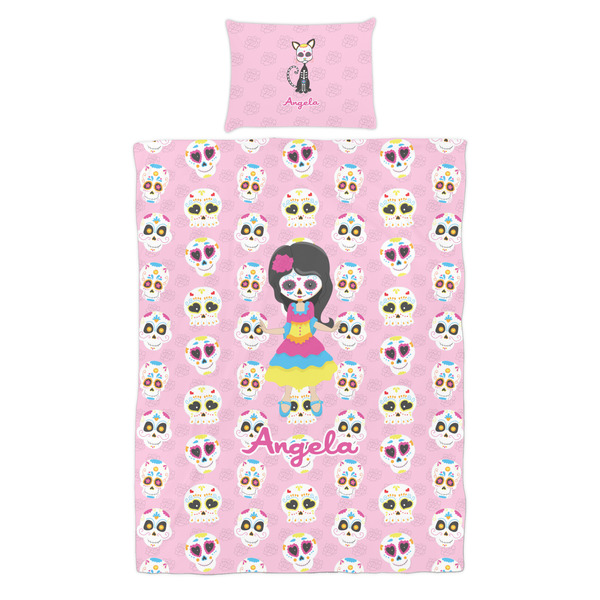 Kids Sugar Skulls Duvet Cover Set - Twin - Alt Approval