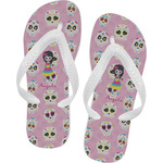 Kids Sugar Skulls Flip Flops - Small (Personalized)