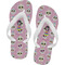 Kids Sugar Skulls Flip Flops - Large (Personalized)