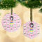 Kids Sugar Skulls Flat Glass Ornament w/ Name or Text