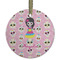 Kids Sugar Skulls Flat Glass Ornament - Round w/ Name or Text