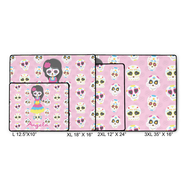 Kids Sugar Skulls Gaming Mats - SIZE CHART
